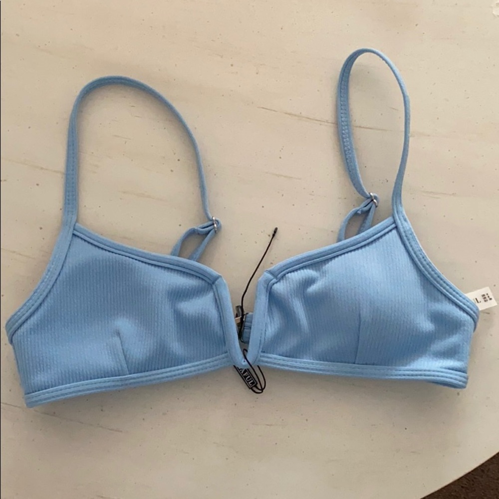 baby blue swim suit top